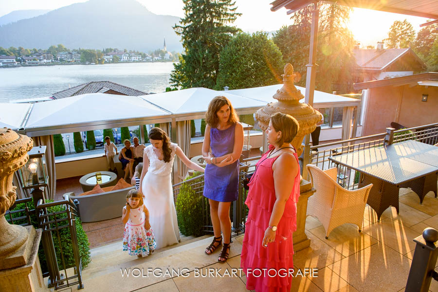 Hochzeitsfotograf aus München, Sonnenuntergang am Tegernsee