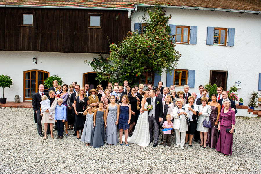 Hochzeits-Fotografie Freising, Gruppenfoto bei der Hochzeit