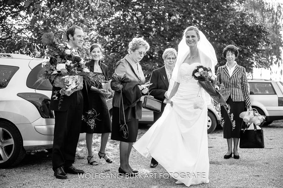 Fotograf München Hochzeit, Ankunft der Braut