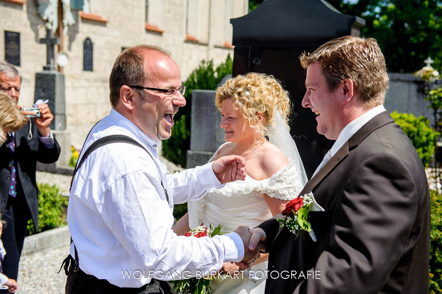 Hochzeitsfotograf Tegernsee, Glückwünsche von den Gästen