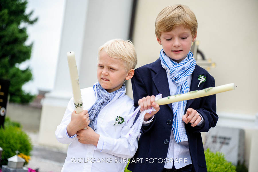 Hochzeitsfotografie Chiemsee, Kinder mit Kerzen