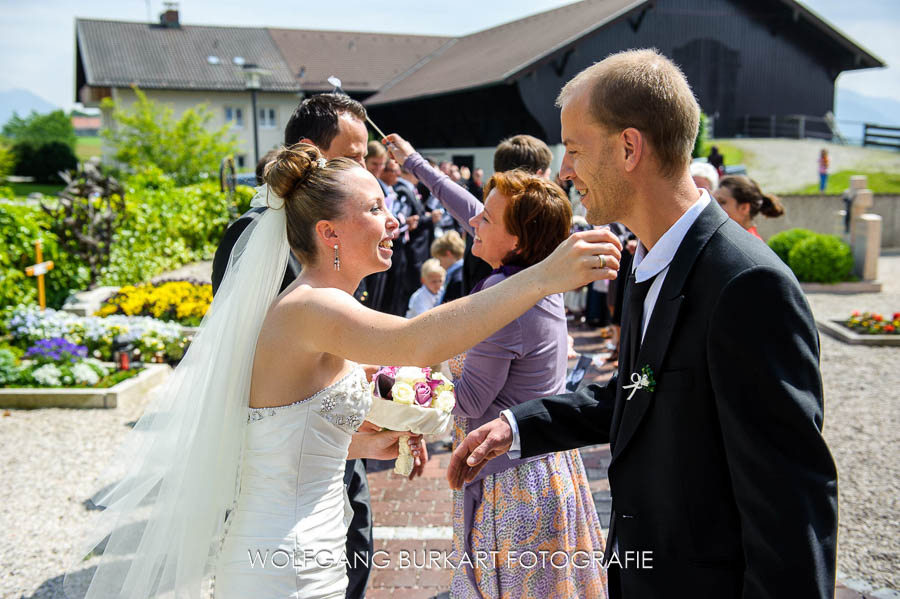 guter Hochzeitsfotograf Chiemsee, Glückwünsche fürs Brautpaar